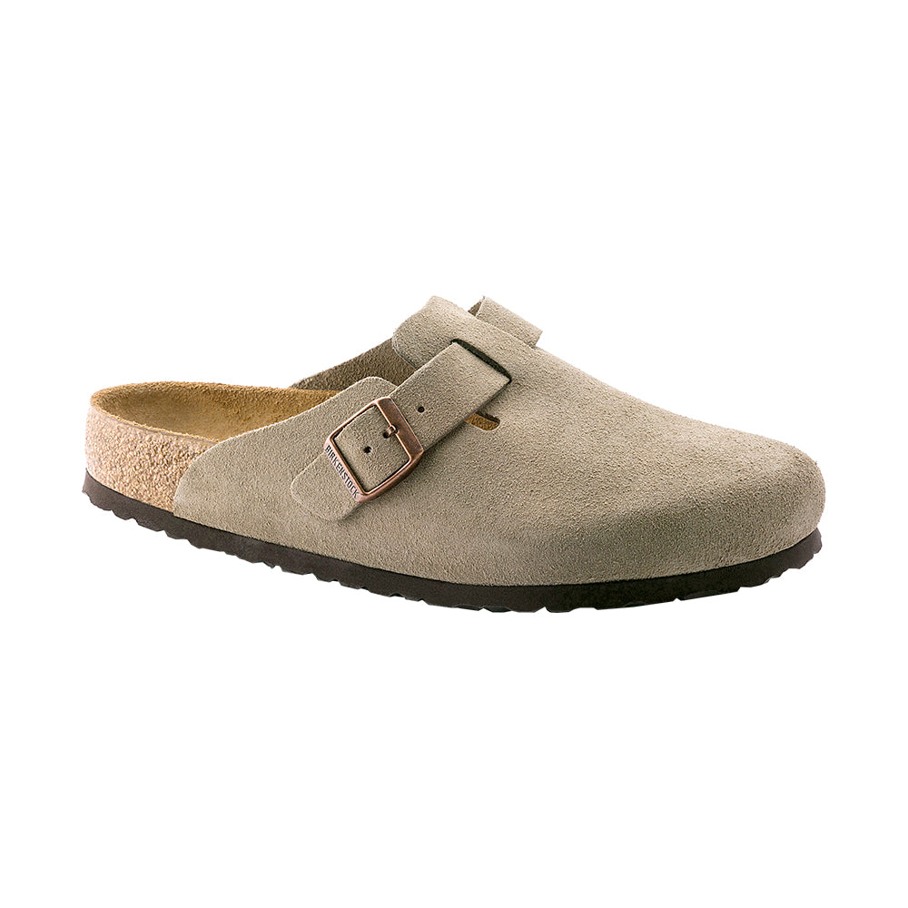 Buy BIRKENSTOCK 36 Taupe Suede Boston Soft Footbed – Leather (Ladies’)  online British Columbia