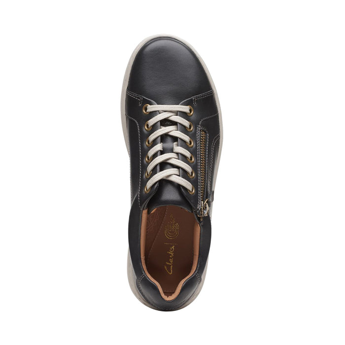 Clarks Nalle Ease Sneakers Donna, Pelle blu navy, 7.5 Wide Clarks Nalle Ease Sneakers Donna, Pelle blu navy, 7.5 Wide