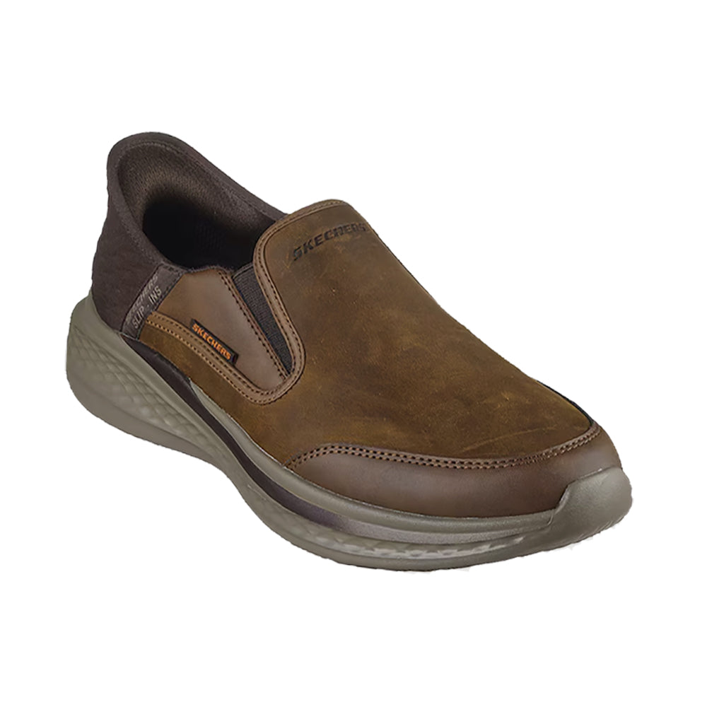 Skechers Men s Slip ins Relaxed Fit Slade Cooper Slip On Shoes in Brown Size 9.5 Medium Width